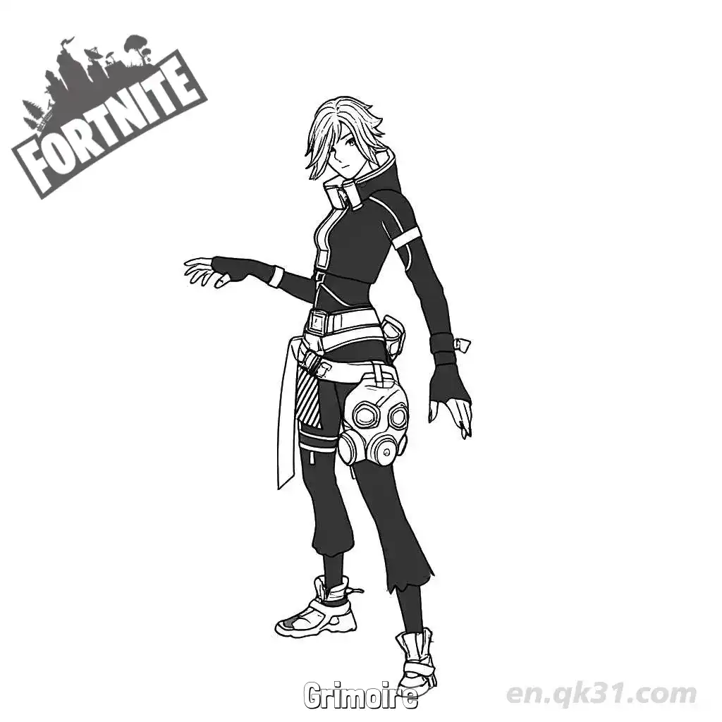 免费 魔法书 01简笔画 素描 涂鸦 - 免费可打印堡垒之夜 下载PDF 简笔画涂色页